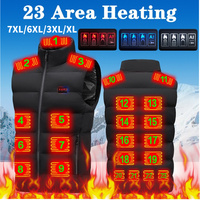 Unisex Electric Heated Vest 23 Heating Zone Electric Thermal Body Warmer USB Charging for Outdoor Camping Hiking Heated Jacket