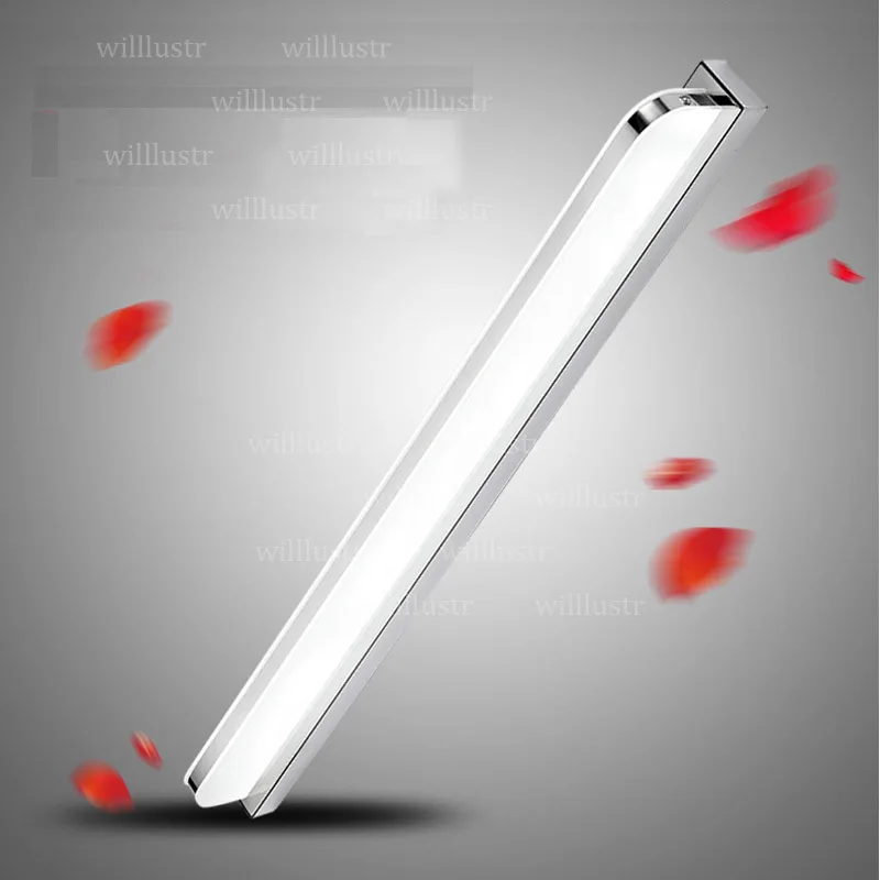 

Acrylic Stainless Steel Wall Lamp LED Mirror Light Hotel Cafe Bathroom Cloakroom Dressing Room Minimalist Vanity Sconce Lighting