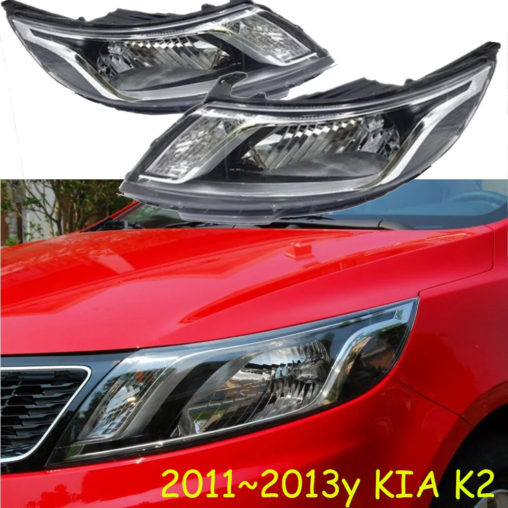 

1pcs car bumpe headlamp For KIA K2 Rio headlight 2011~2013y car accessories head lamp for KIA K2 Rio fog light