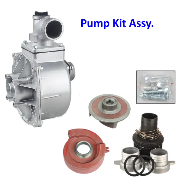 3 Inch Port(80) Aluminum Self-Priming Pump Kit Fits On GX200 170F Clone 196/212CC Engine With 18MM Thread Crankshaft