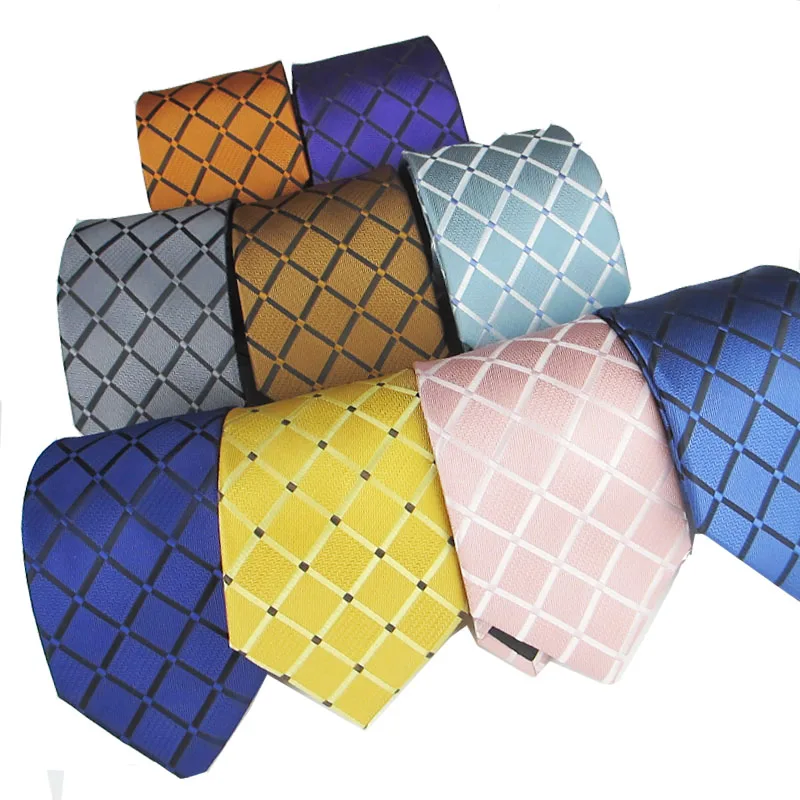 Классические галстуки для мужчин, жаккардовые 8 см, в горошек, полиэстер, свадебный галстук для жениха, деловой костюм, рубашка, подарочные аксессуары