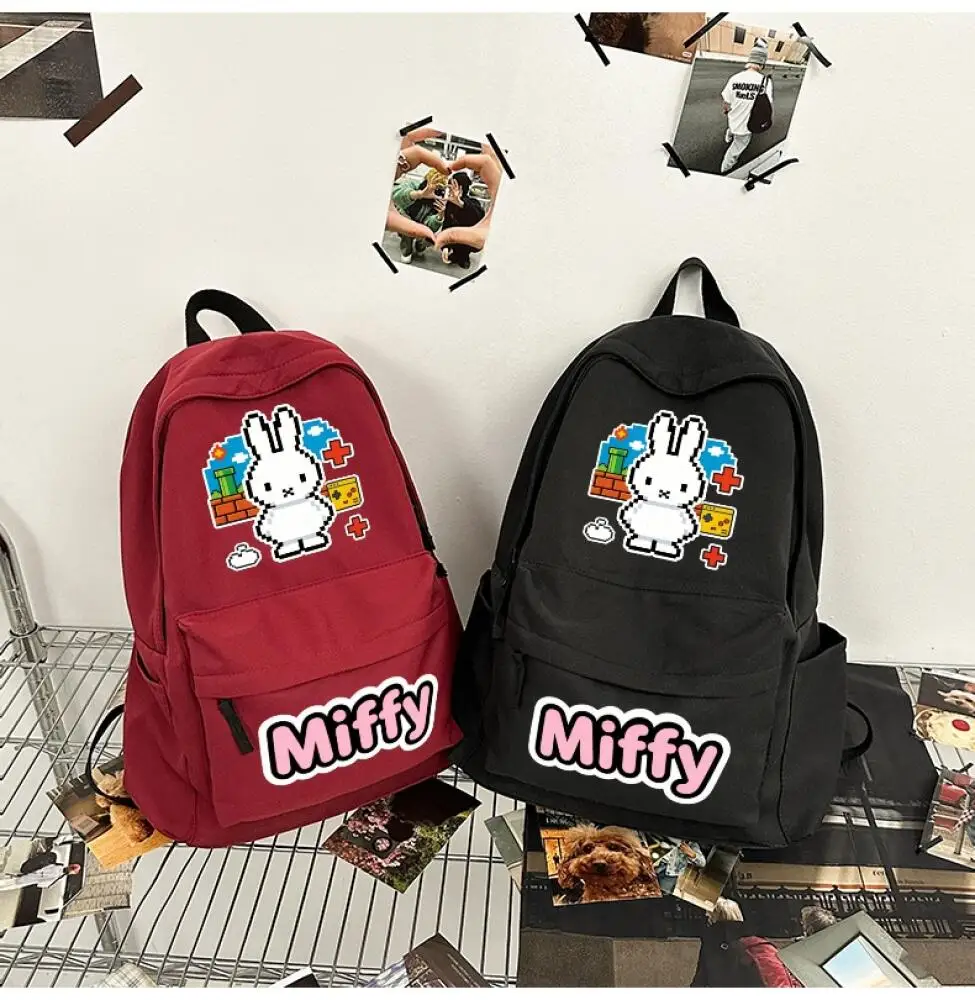 กระเป๋าเป้เดินทางแบบลำลองน้ำหนักเบามิฟฟี่สำหรับผู้ชายและผู้หญิงกระเป๋าเป้นักเรียนความจุขนาดใหญ่การ์ตูนของขวัญน่ารัก
