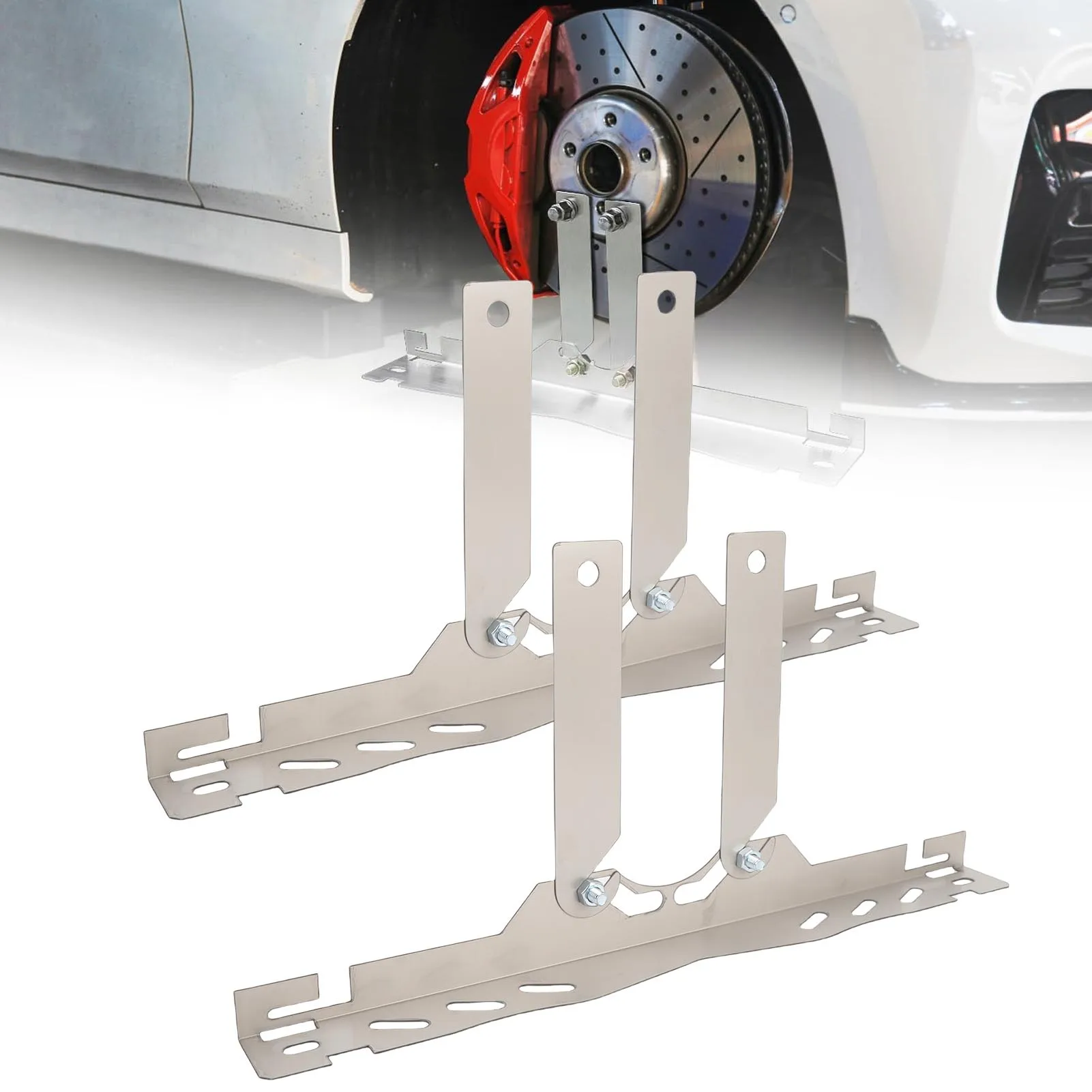 

Automotive Toe Alignment Tool Hole Wheel Alignment Tool Plate Convenient Hanging Design Silver Color 2 Sets for UTVs