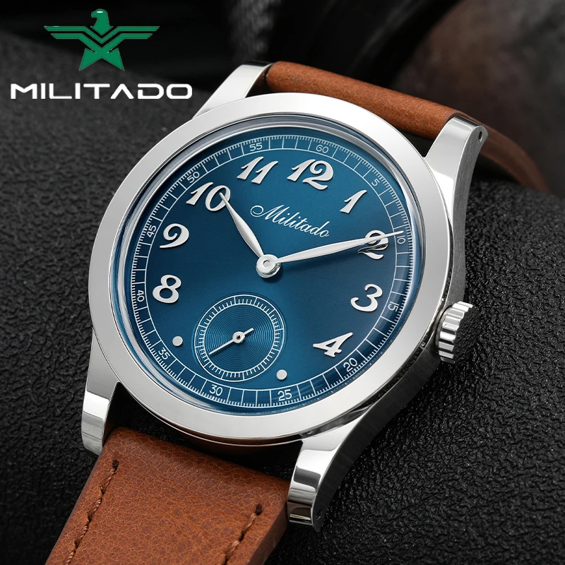 

Militado ML01 Кварцевые часы VD78 Классические винтажные часы 100 м Водонепроницаемые мужские часы из нержавеющей стали 316L с сапфировым стеклом