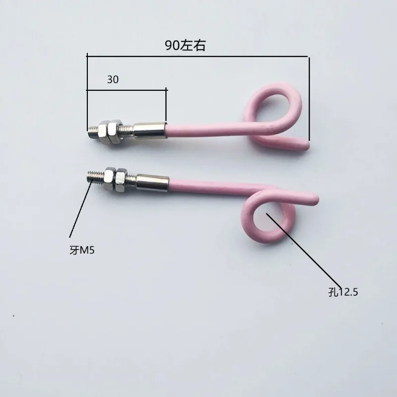 Ceramic coil, pig tail ring, ceramic big pig tail, the total length is about 88, and the inner hole is 12 screw teeth M5.