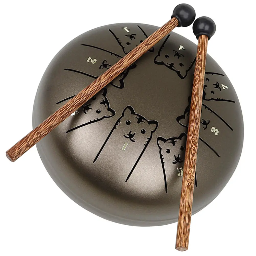 

1Set Steel Tongue Drum Tiger Zodiac Design Ethereal Sound Relaxation Meditation Yoga Music Education Beginner Adult