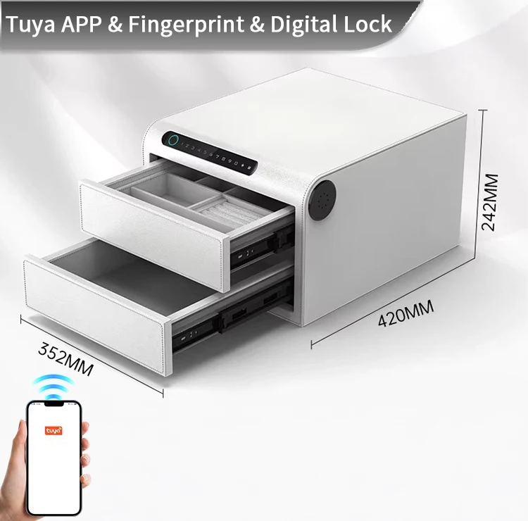

Household Wardrobe WIFI Digital Electronic Deluxe Leather Safe Box Security Caja Fuerte Cofre Fort Fingerprint Box Safe