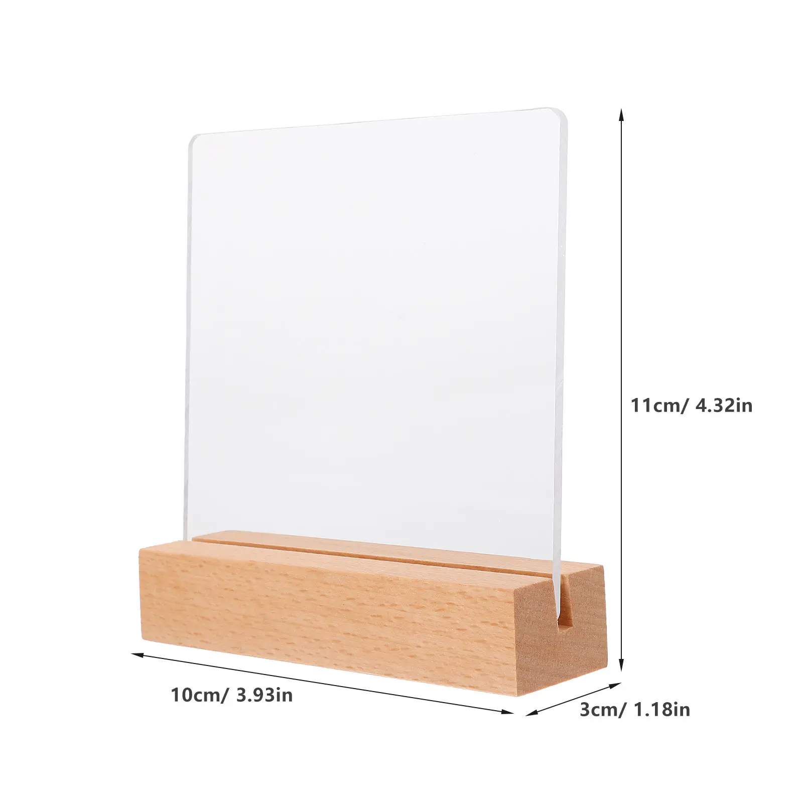 Multi Purpose Acrylic Nail Tips Display Board with Solid Wood Base Elegant Manicure Display Supplies for False Nails Photography