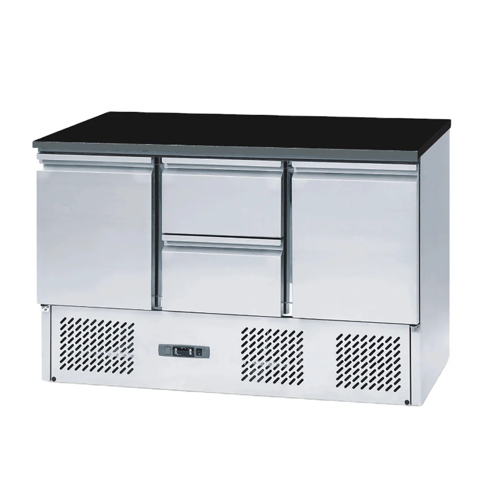 Stainless Steel Deep Freezer With Single Door 4-Door Pizza Work Table Kitchen Equipment Refrigerated Cooling Table
