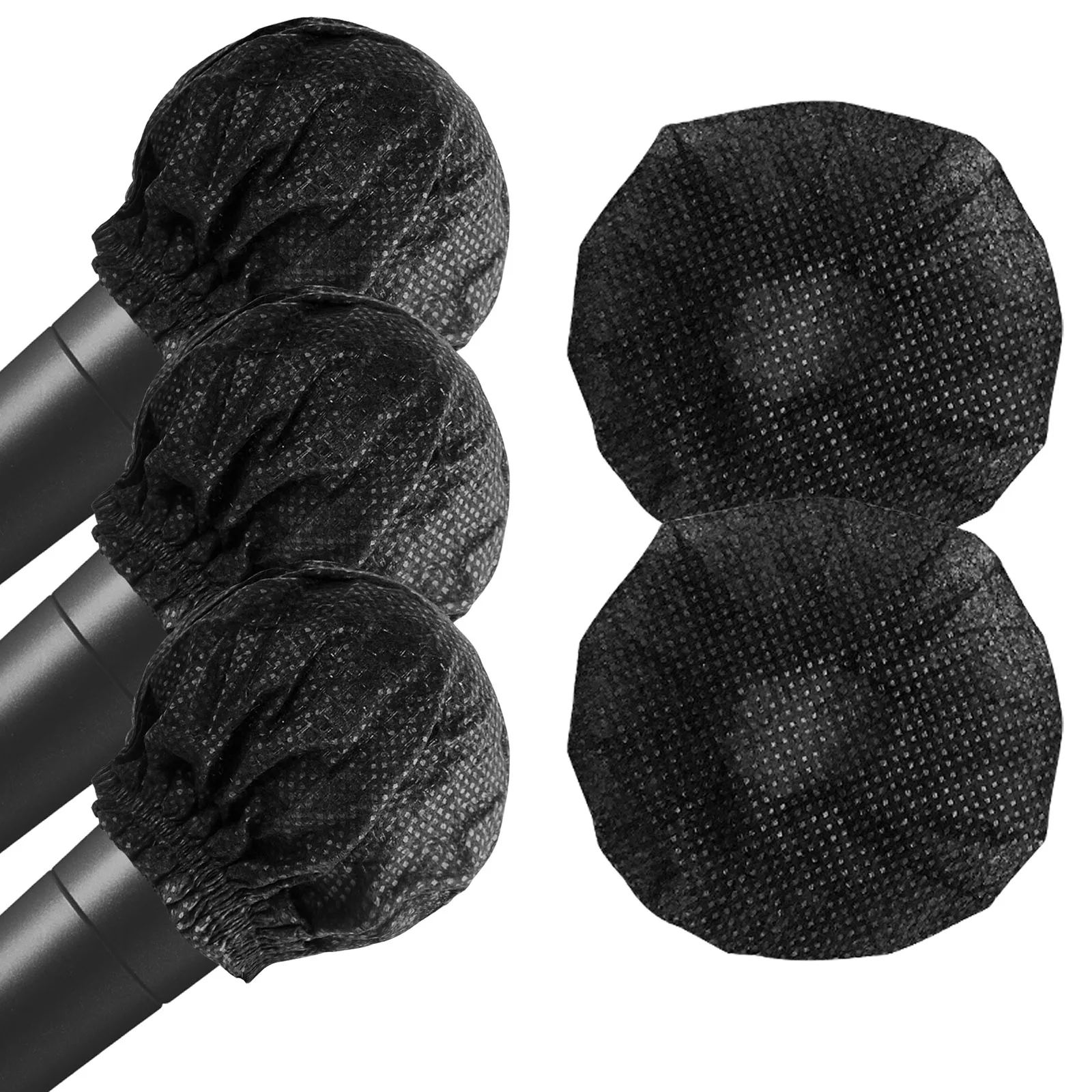 Geekria 200 Pcs Disposable Non-Woven Microphone Covers / Disposable Microphone Sanitary Windscreen Covers / Mic Covers