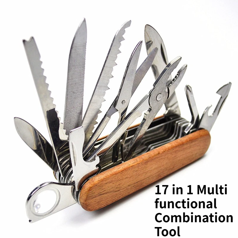 

17 in 1 Outdoor Stainless Steel Multi Functional Combination Tool for Mountaineering Portable Multi Purpose EDC Tool