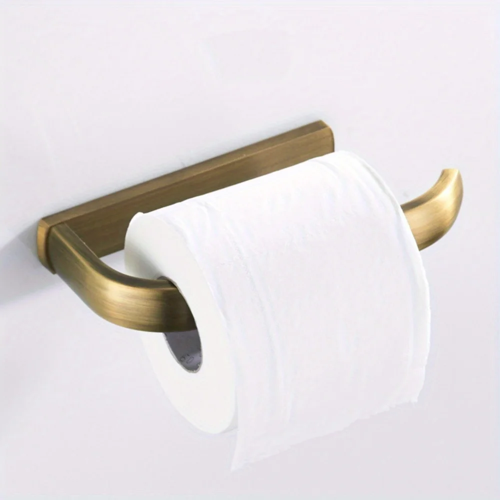 1pcs Antique Brass Toilet Paper Holder Tissue Holder, Bathroom Toilet Paper Holder, Bathroom Hardware Items