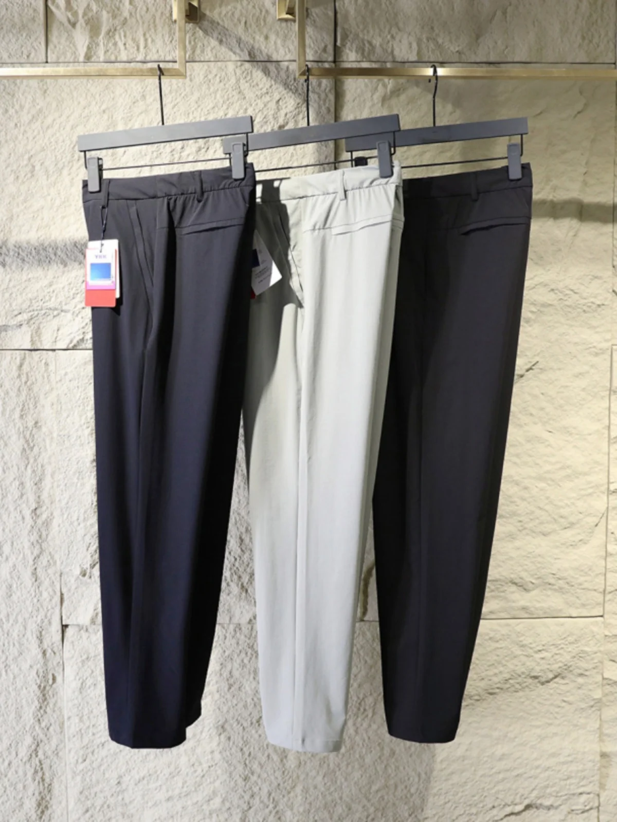 

Lightweight Breathable Men's Casual Pants Spring Summer Outdoor Elastic Thin Sle Faionable Urban Straight Leg Trousers