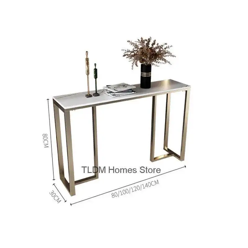 Tables for Nordic Rock Hallway Slab Console Household Entry Console Table Light Luxury Wrought Iron Hotel Corridor Hallway Table