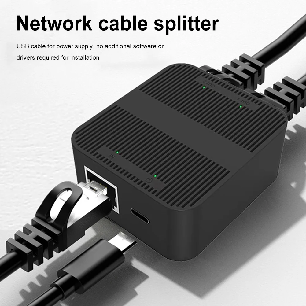 External Network Switcher Splitter RJ45 Connector Coupler Gigabit Network Switch 1000Mbps RJ45 Gigabit Switch for Desktop TV Box