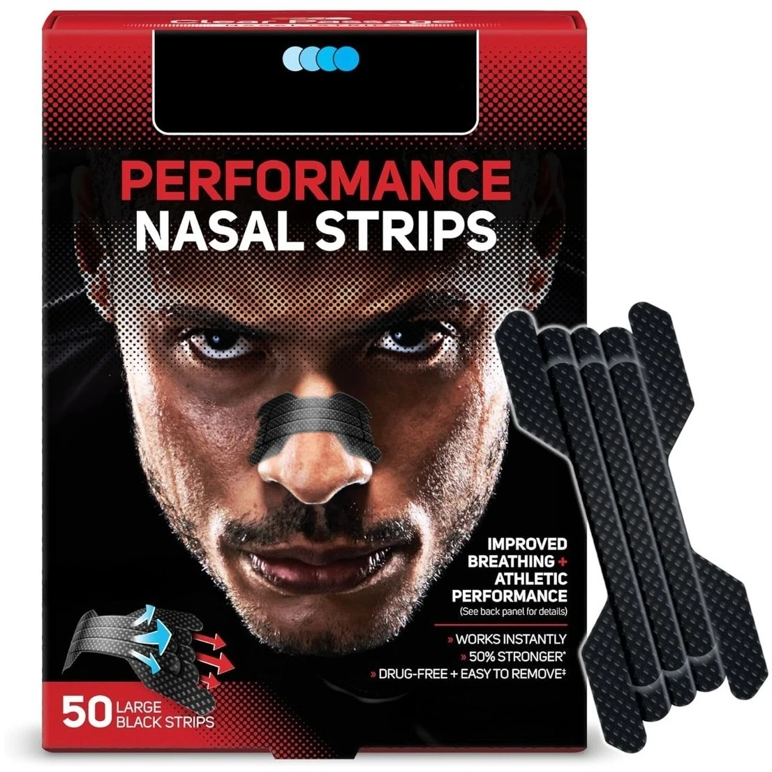 For Athlete Breathing Nose Strips Extra Strength Sport Nasal Strip Better Sleep Non-Invasive Anti Snoring Strips for Adult