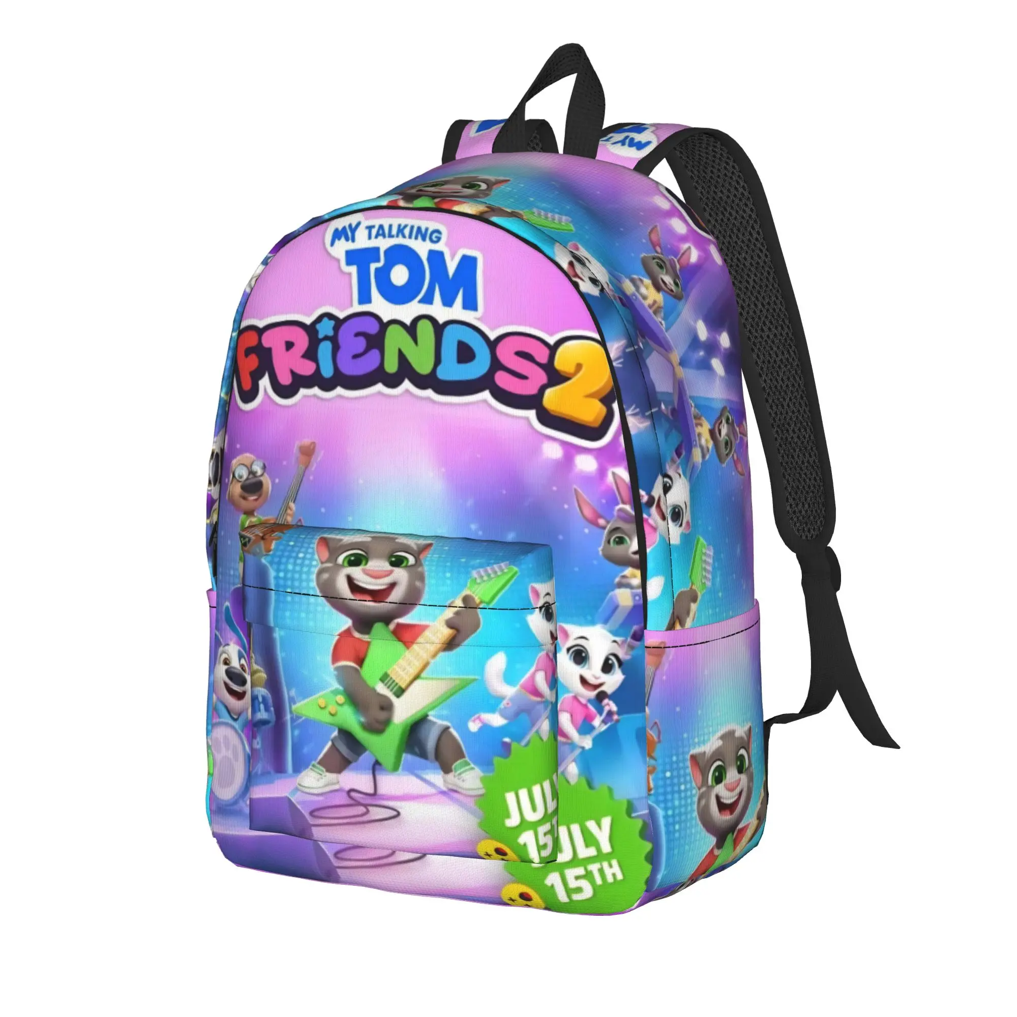 T-Talking T-Tom And F-Friends Backpack for Men Women Cool Student Hiking Travel Daypack  Laptop Computer Shoulder Bag Gift