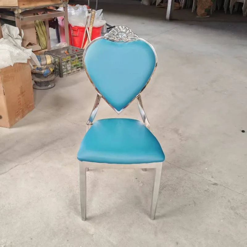 Hotel Banquet Chair Wedding Hotel Restaurant Nano Gold Electroplated Metal Sun Chair Heart Backrest Chair