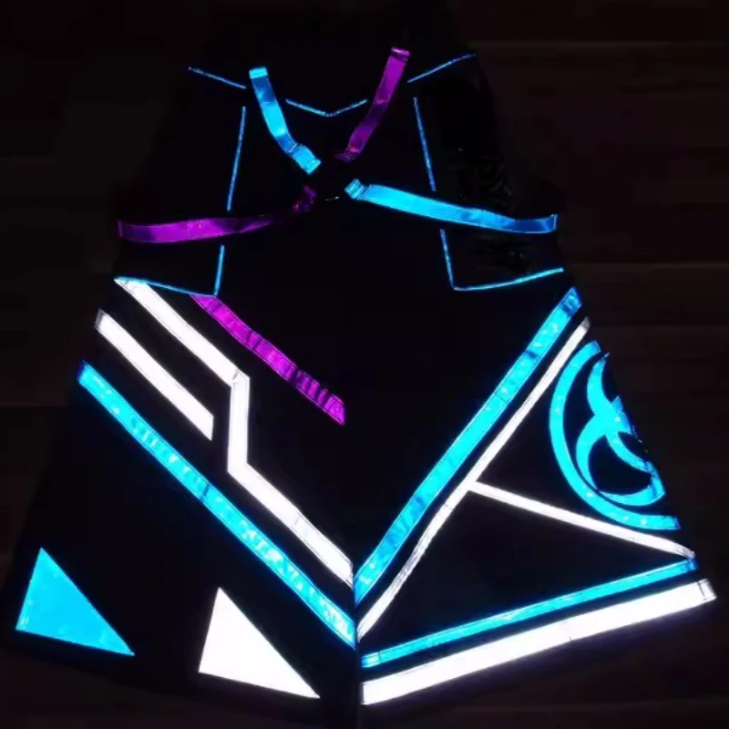 

Shuffle Ghost Step Dance Pants Special Pattern Reflective Night Vision Pants Luminous Dancing Trousers Melbourne Phat Pants 2025