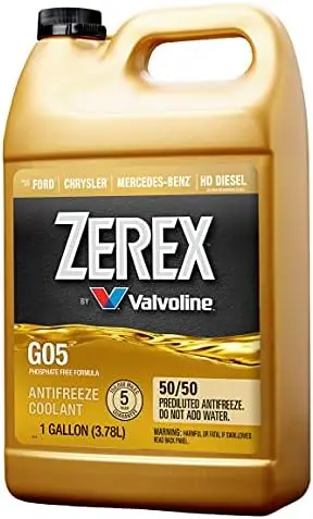 

Zerex G05 Безфосфатная охлаждающая жидкость 50/50, 1 галлон – Готовый к использованию антифриз