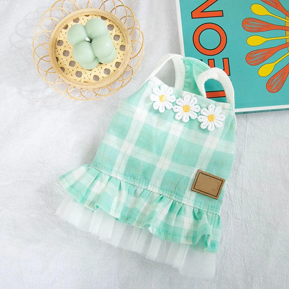 

Kitten Clothes M Size 5 8lbs Spring Summer Breathable Cat Dress Fashion Design Wear resistant Costume Polyester Material Pet