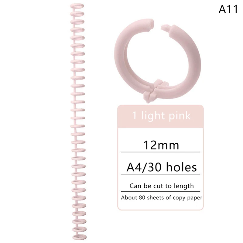 30 Holes Loose-leaf Plastic Binding Ring Spring Spiral Rings