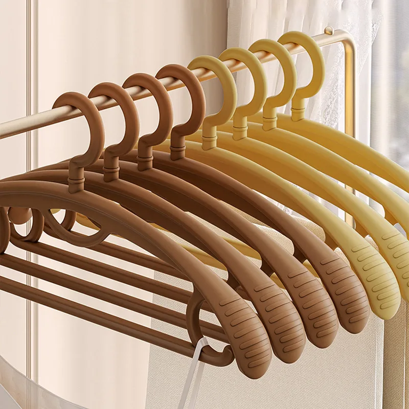 new-5pcs-wide-shoulder-clothes-hanger-no-marks-anti-slip-hanger-thick-clothes-rack-plastic-pants-drying-support-wardrobe-storage