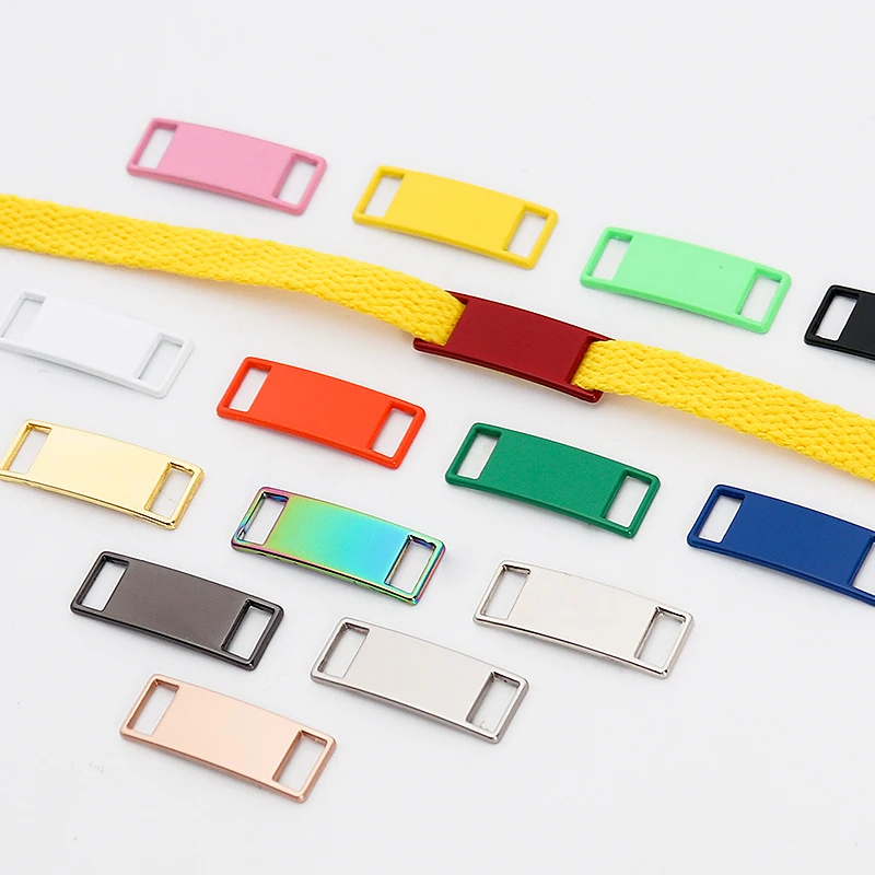 15 Colors Shoelaces Buckle Shoes Decorations Sneaker Kits Metal Buckle Decorate Men\'s and women\'s shoes flat laces Accessories