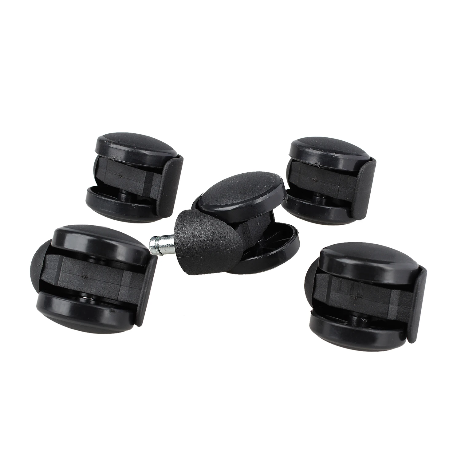 5 x Replacement Office Computer Chair Stem Swivel Castors Casters Wheels Black