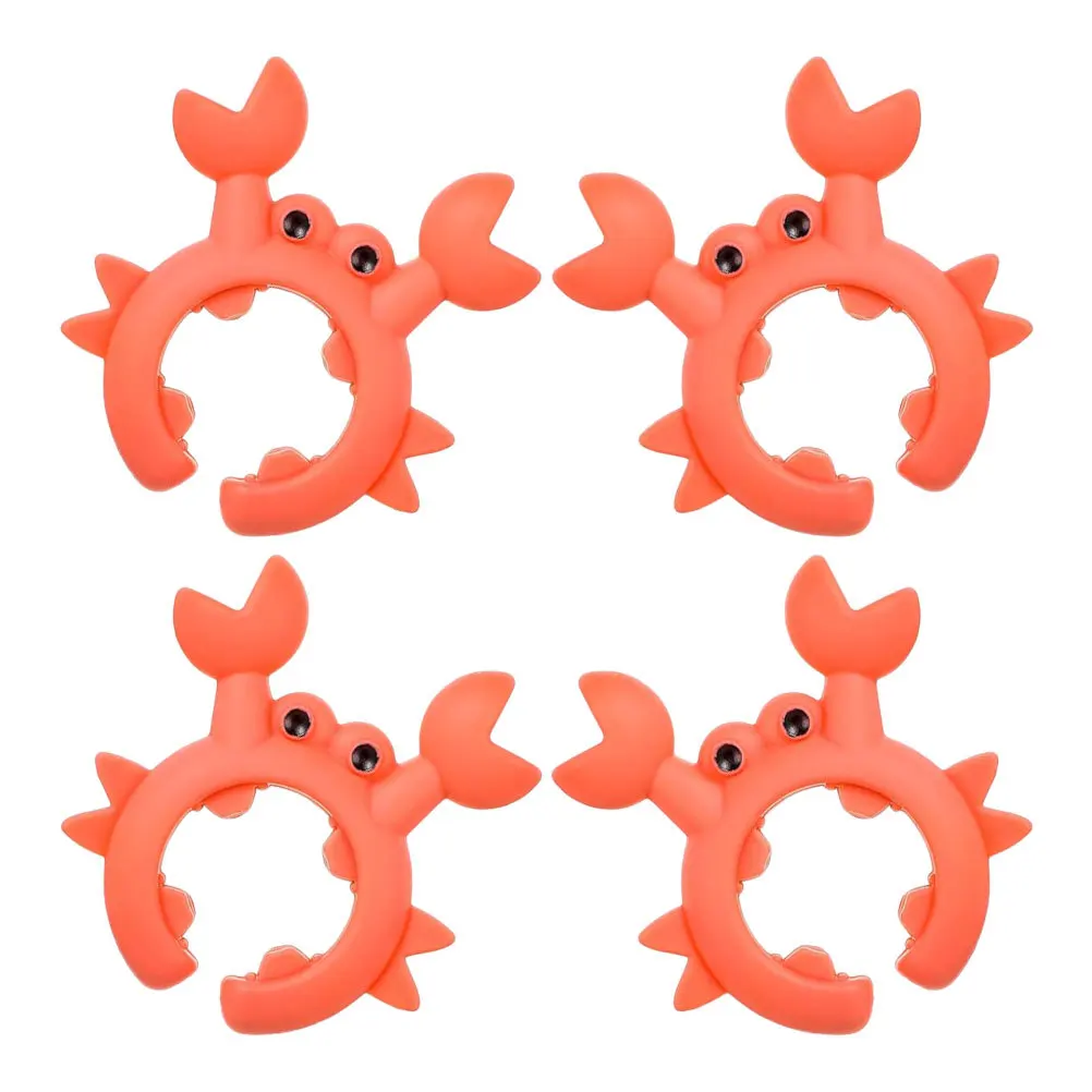 

4pcs Kitchen Utensil Holder Crab-Shaped Spatula Organizer Stove Top Anti-Spill Lid Support Countertop Cooking Tools Storage Rack