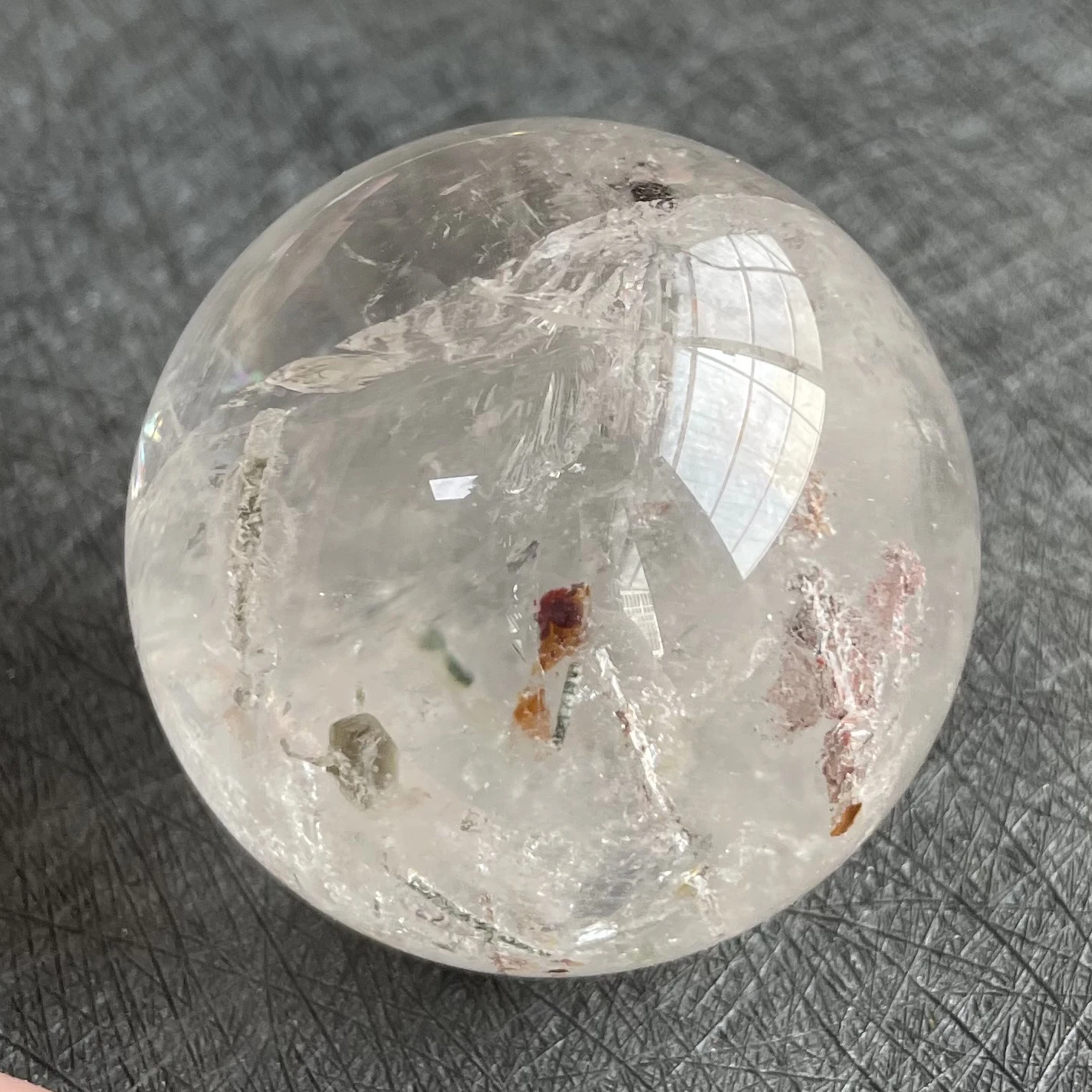 156g Natural Crystal Ball Tourmaline Sphere Rock Decoration Rough Polished Quartz Stone Healing W4