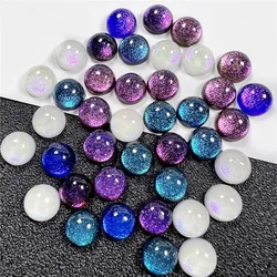 50pcs 6/8mm Gradient Ring Face Flat Bottom Non-Porous Beads Spacer Beads for Jewelry Making DIY Doll Eye Setting Accessories