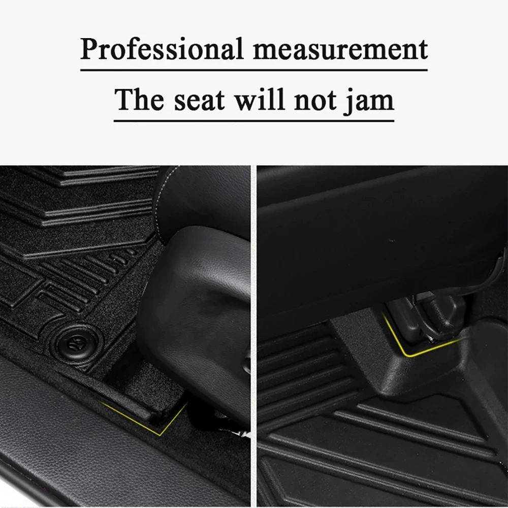 3pcs TPE Car Floor Mats For Mitsubishi Delica D5 Black 3D Anti-slip Waterproof Floor Protective Pad Carpet Right Hand Drive