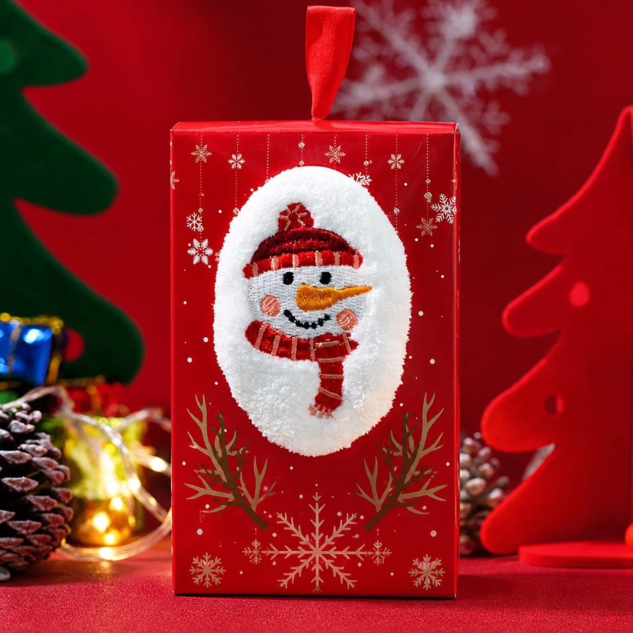 Square Handkerchief Hanging Coral Fleece Hand Towel Cotton Handkerchief Square Christmas Gift Handkerchief For Walls Christmas