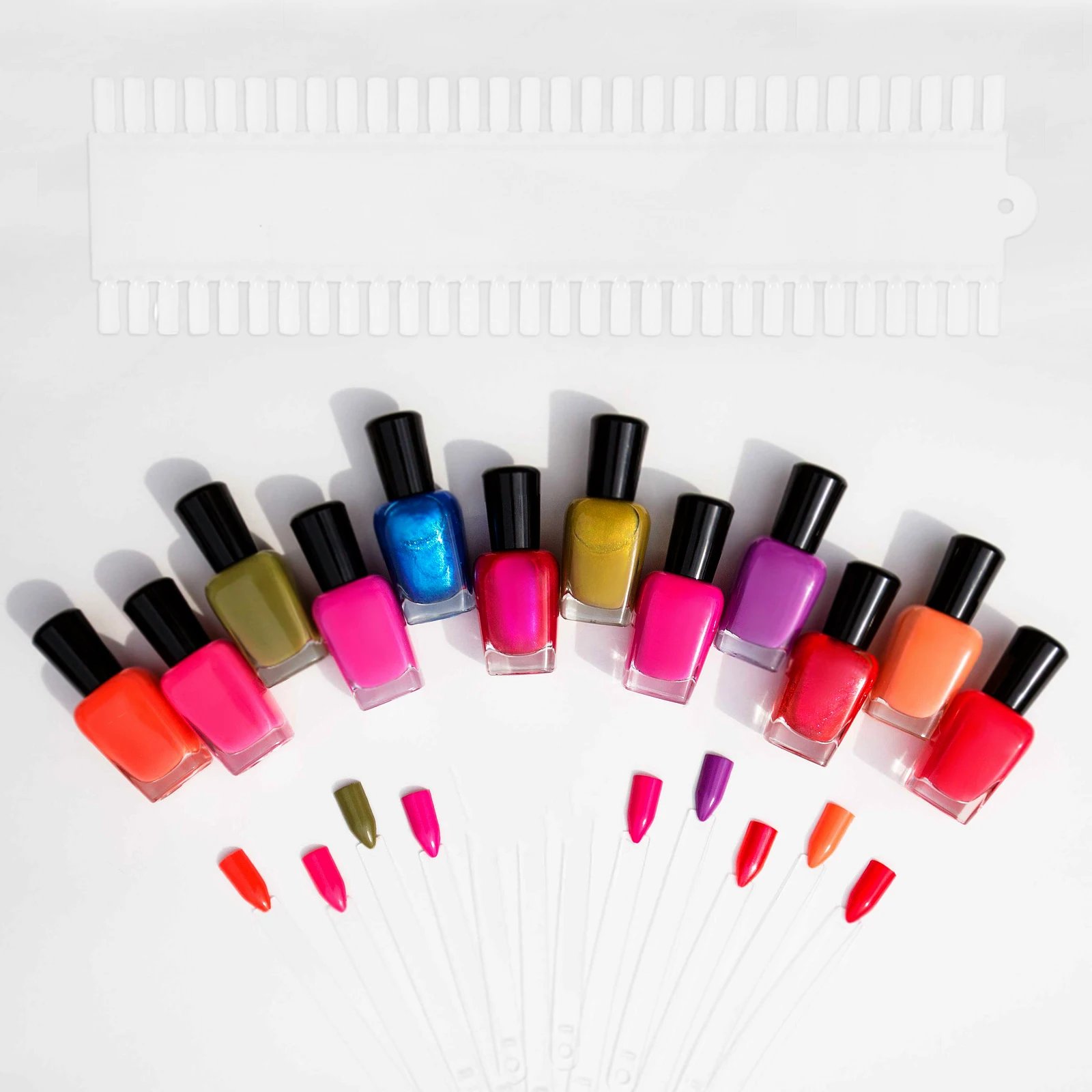 

2Pcs Nail Polish Painting Practice Board Transparent Durable Nail Art Supplies Salon School Display Color Palette