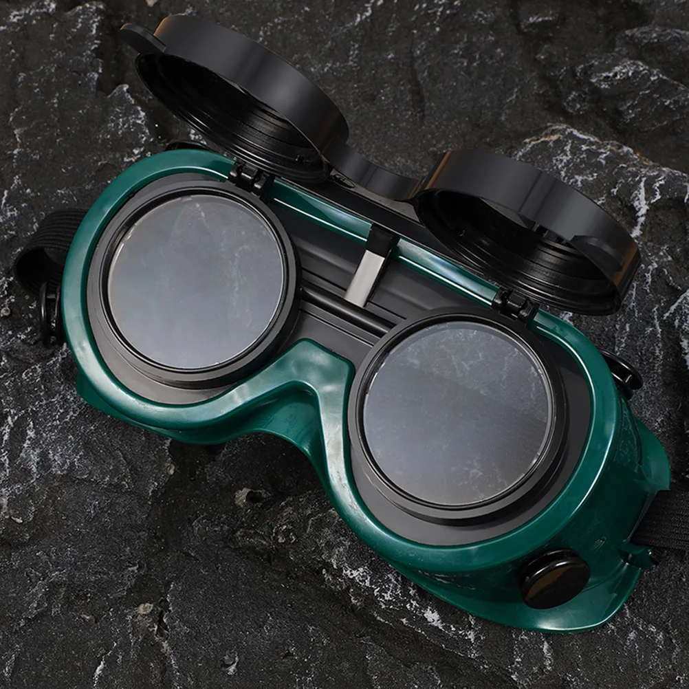 5 pièces lunettes de soudage Pc et lentille en verre sangle réglable lunettes de protection pour le soudage meulage coupe lunettes de sécurité