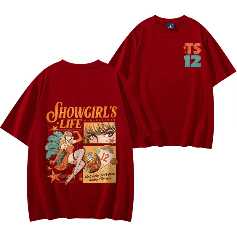 Showgirls الحياة تي شيرت في عصر Showgirl تي شيرت ألبوم جديد 2025 قميص موسيقى الريف مروحة هدية الرجال النساء الشارع الشهير الهيب هوب القمم #2