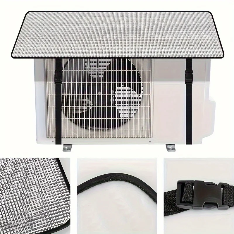 

Durable Flame-Retardant Air Conditioner Cover- Fixed Buckle Sunshade, And Sunproof, Convenient And Safe!