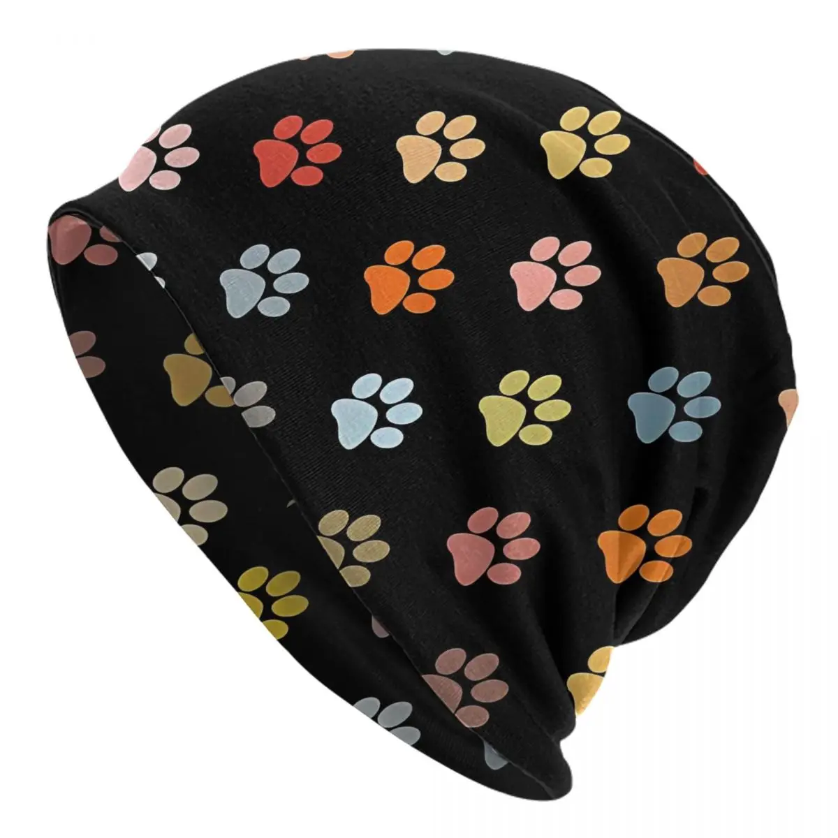 Paw Colorful Unisex Bonnet Thin Hip Hop Hats Double Layer Hat Breathable Caps