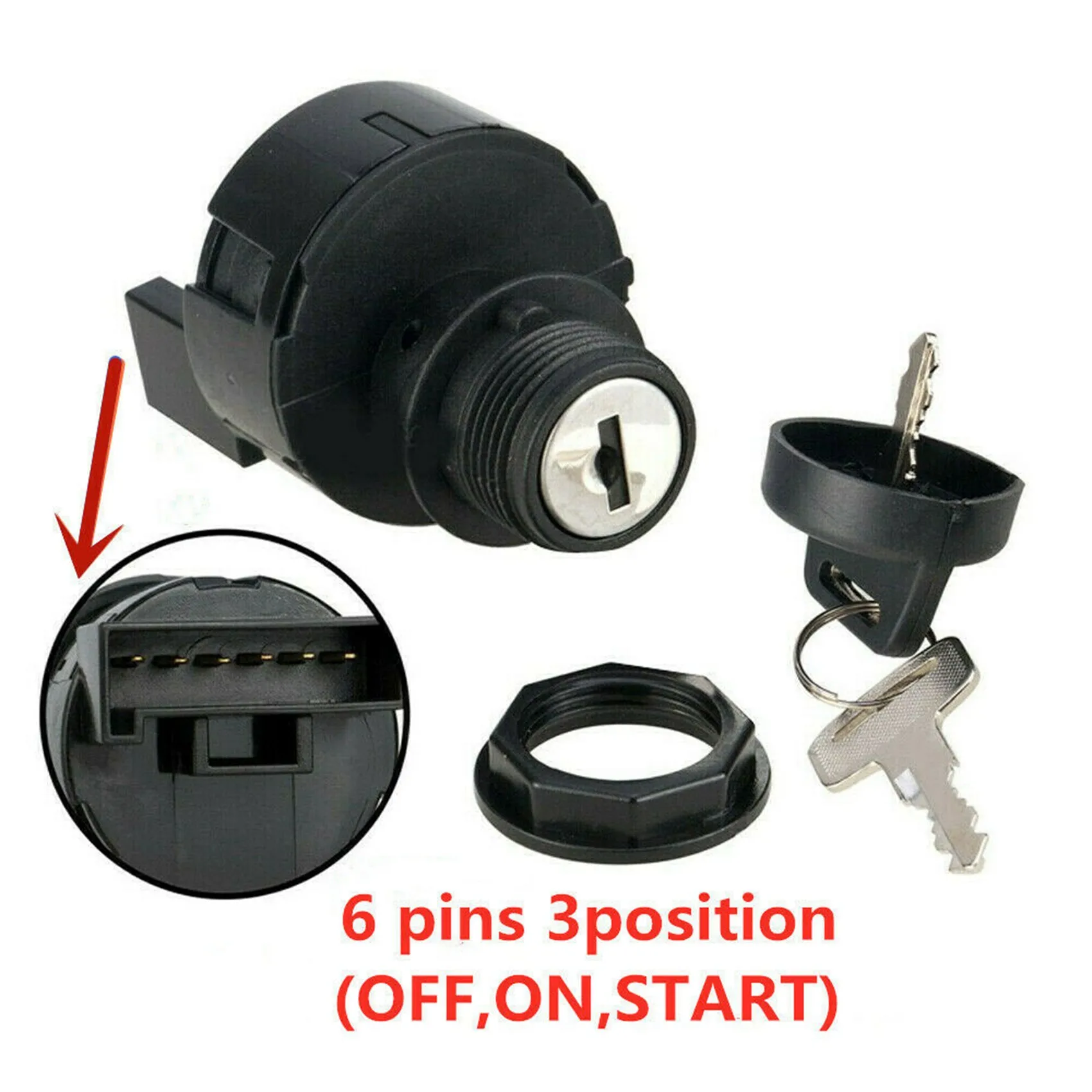 

A22F-4012166 ATV 3 Position Ignition Key Switch For Polaris RZR 800 XP 900 1000 Sportsman 550 850 Ranger 500 570 Scrambler