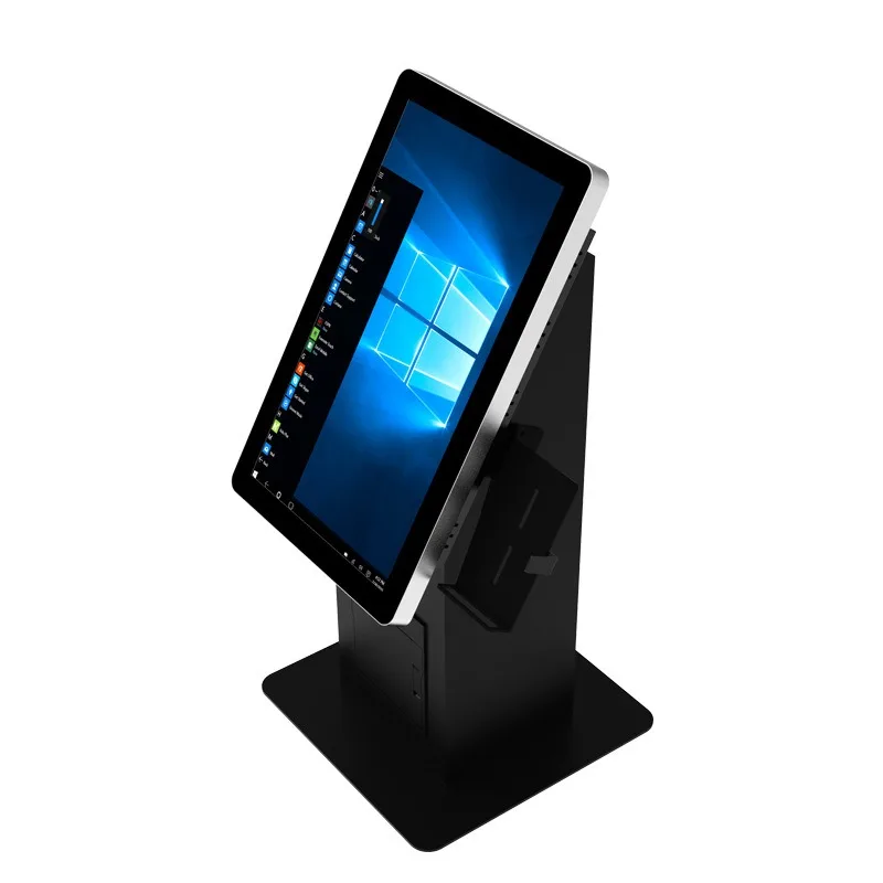Reader Number Pickup Machine for Payment Kiosks 15.6-Inch Self-Service Desktop Kiosk with Integrated Receipt Printer QR Code