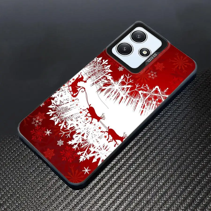 حافظة هاتف لهاتف Xiaomi Redmi Note 10s 11s 10 11 Pro 12 13 14 Pro Plus غطاء ناعم تصميم شجرة عيد الميلاد الرائعة #2