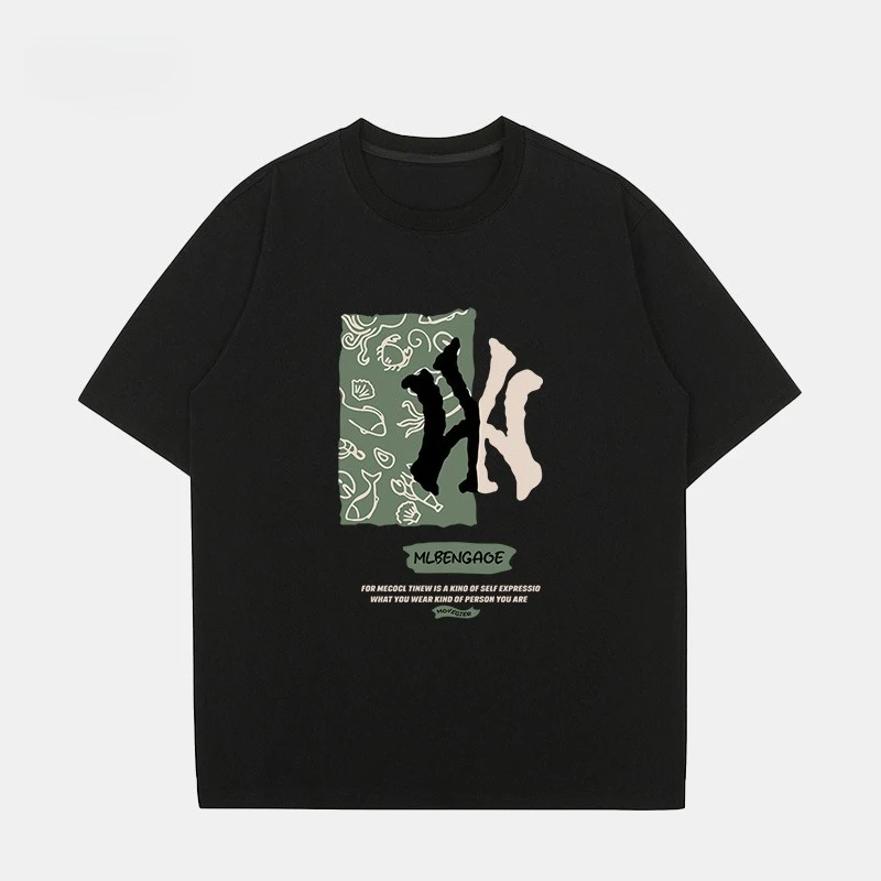 

Street, Fashion Trend Clothing Peripheral Pattern Printing Summer Luxury Brand Cotton Men's and Women's T-Shirts Short Sleeves