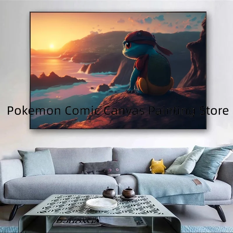 

Japanese Pokemon Surrounding Cartoon Wall Stickers and Posters for Bedroom Decoration High Quality Pictures Decoration Home