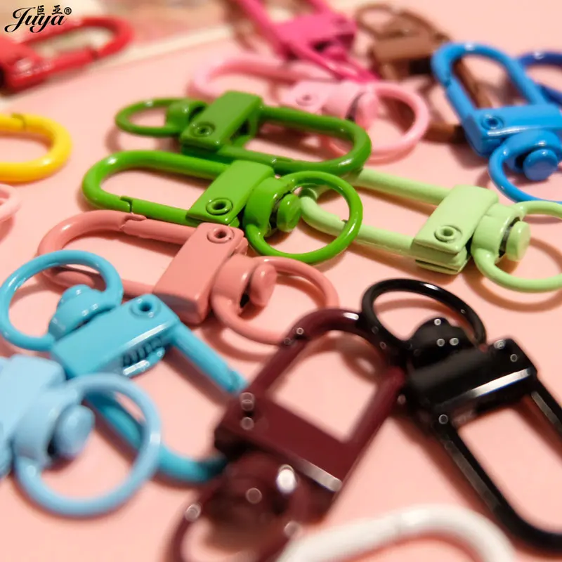 10PCS Multiple Colors Keyrings Hooks Bag Buckle Metal Lobster Clasps Connector For DIY Jewelry Making Keychains Accessories