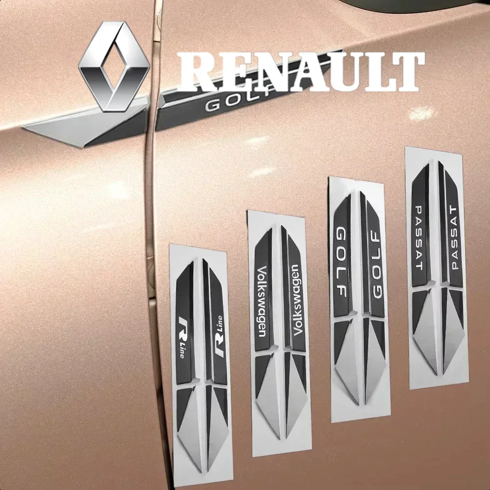 2Pcs 3D Metal Car Fender Stickers Side Body Decoration Badge Decal For Volkswagen VW Golf 4 5 Mk5 6 7 Passat Rline B5 B6 B8 B7
