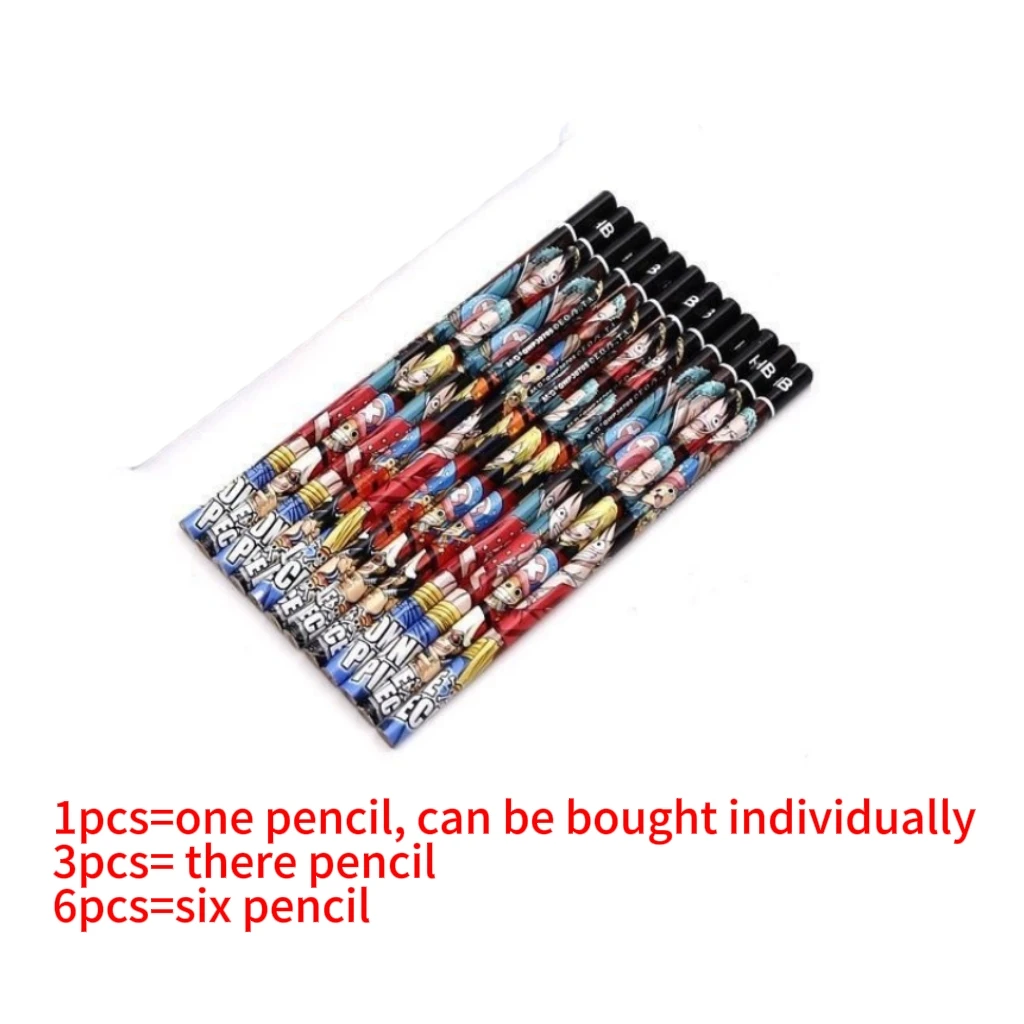 One Piece Morning‑Light Wooden HB Pencil Distinct Zoro Luffy Chopper Motifs Premium Hand‑Held Writing Tool For Student School