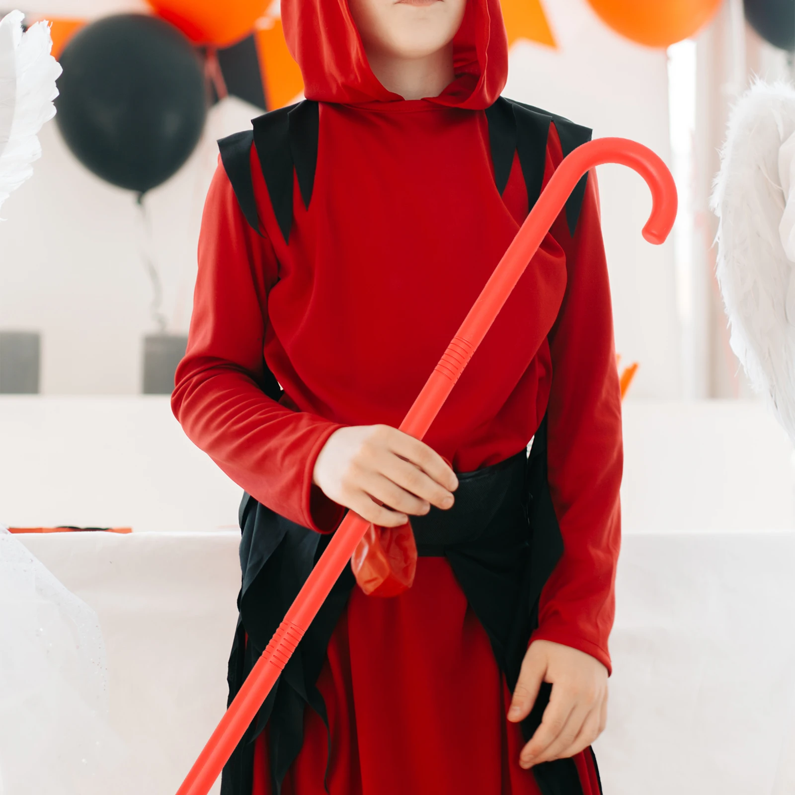 

Halloween Cane Simple Style Plastic Lightweight Wear-Resistant Staff for Party Cosplay Witch Prop Decorative Cane for Halloween