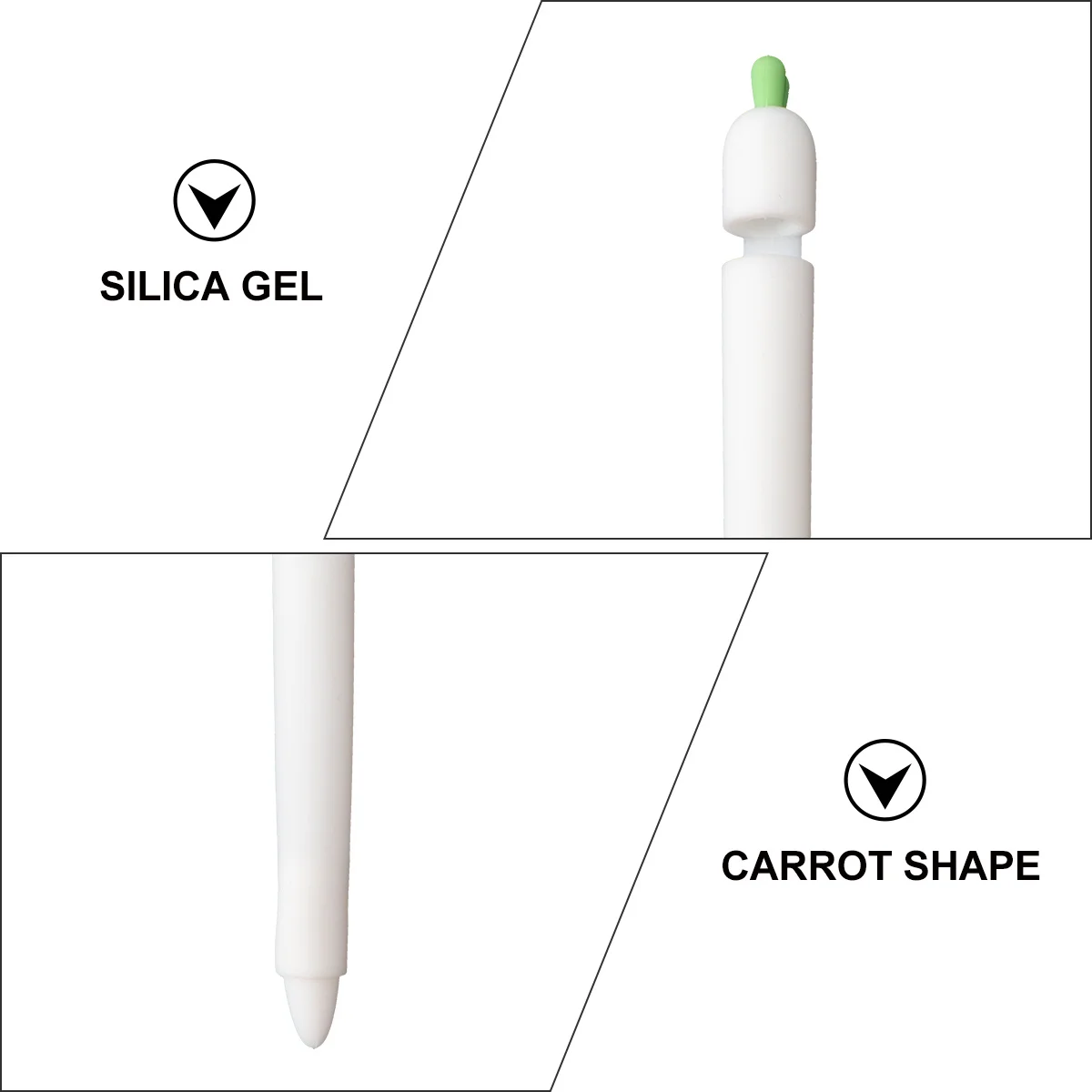 

Carrot Shaped Silicone Stylus Grip Cover for Pencil 1 White Ergonomic Anti Slip Sleeve Reduces Wrist Fatigue Protective