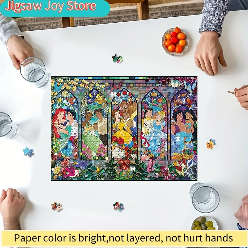 1000pcs Cartoon Characters Princess and Prince Puzzle | Wall-Hanging, Adult Game Gift, Family Interactive, Halloween and Thank